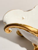 Centrotavola in Porcellana di Rosenthal Bianco e Oro Anni 60