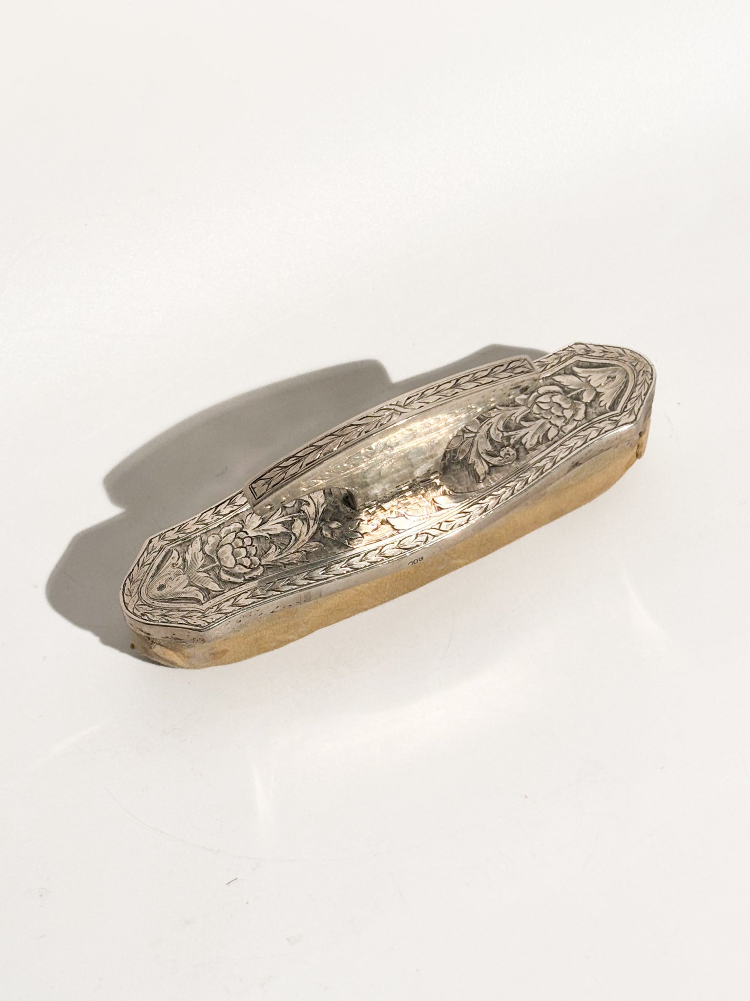 Nail Buffer Antique in 800 Silver Late 19th Century