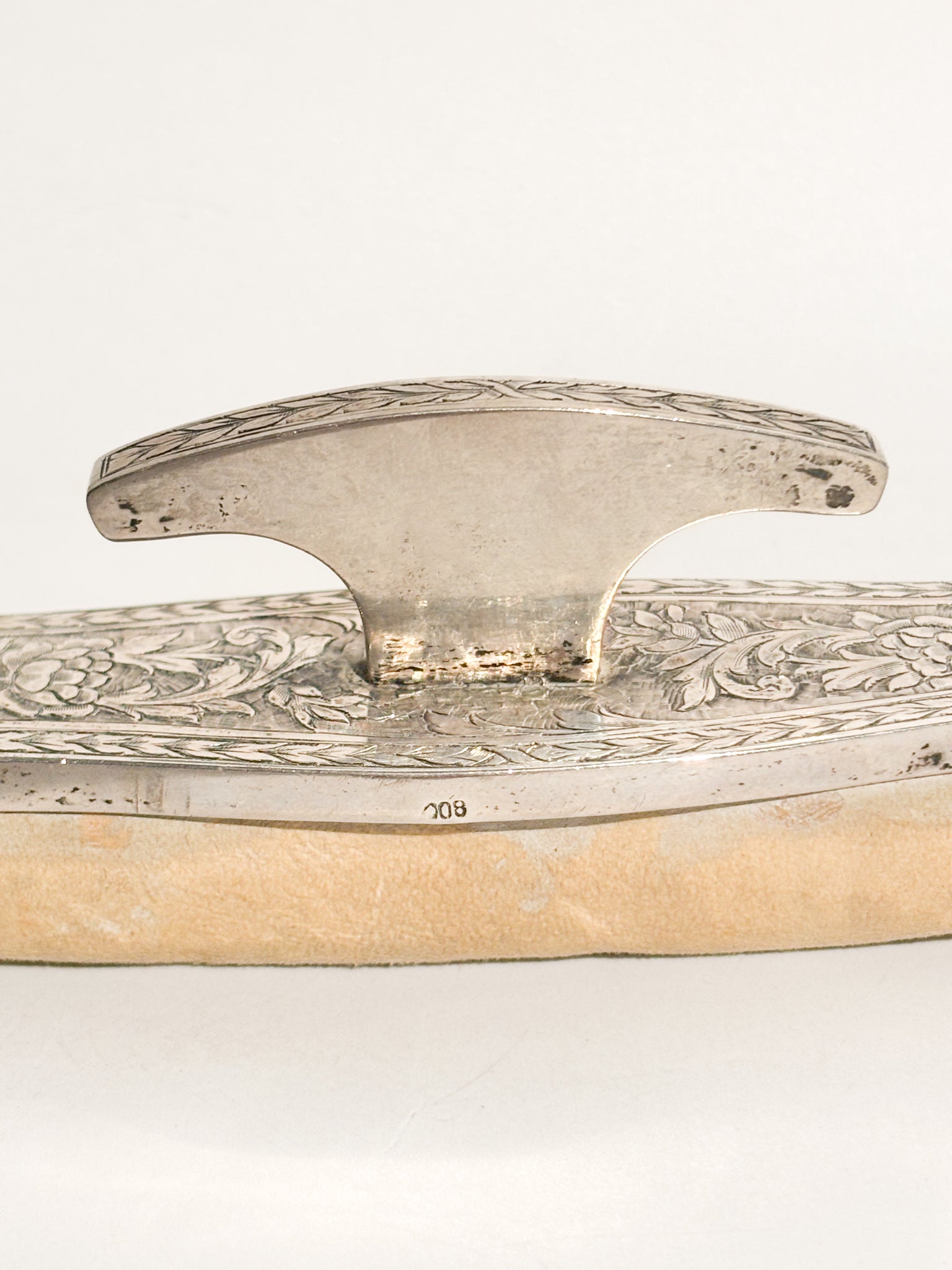 Nail Buffer Antique in 800 Silver Late 19th Century