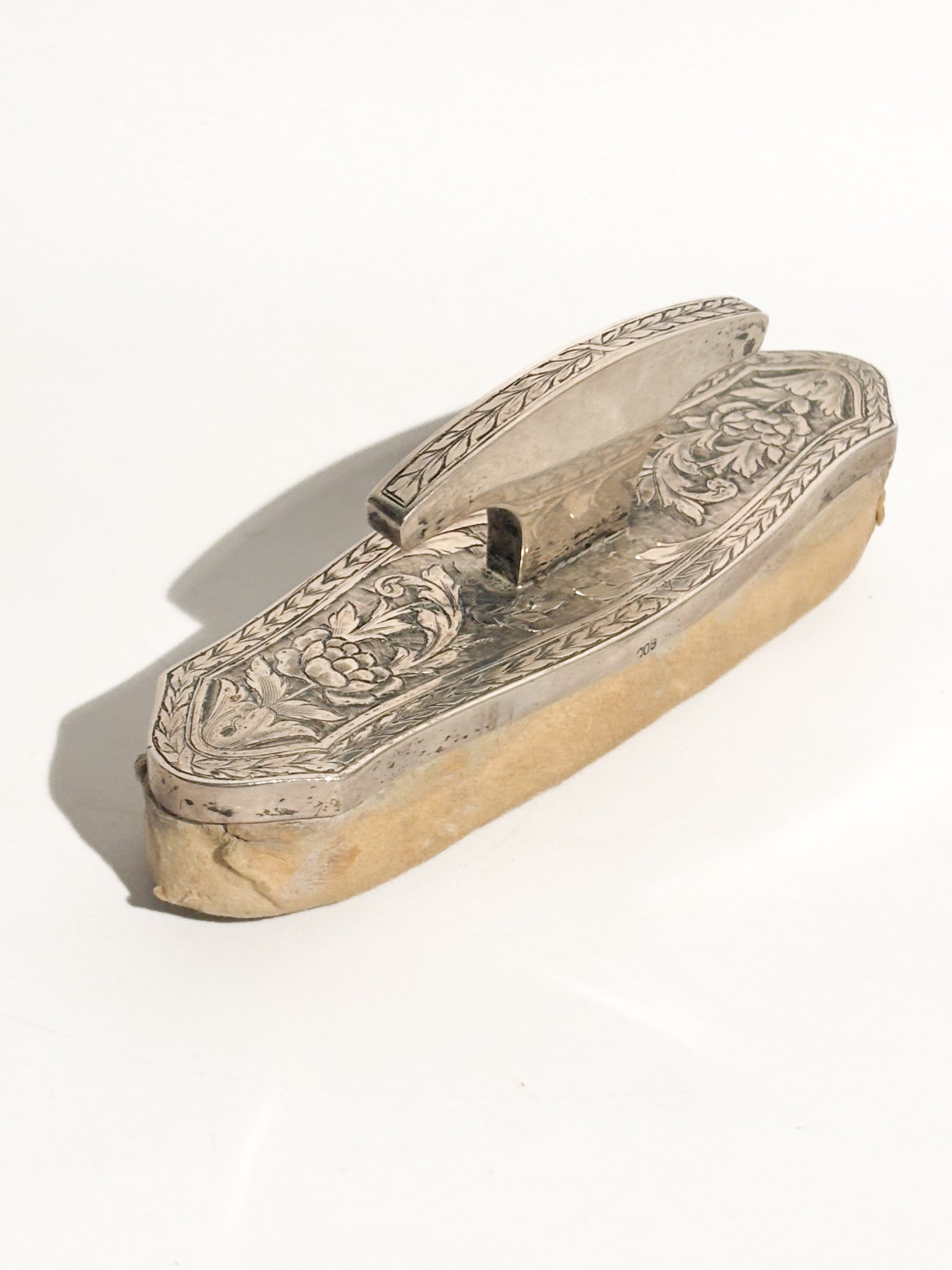 Nail Buffer Antique in 800 Silver Late 19th Century