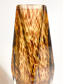 Vaso Geometrico in Vetro di Murano Maculato Attribuito a Flavio Poli Anni 60