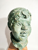 Terracotta Sculpture of a Bust of a Young Man by Bruno Bambacaro, 1970s