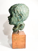Terracotta Sculpture of a Bust of a Young Man by Bruno Bambacaro, 1970s