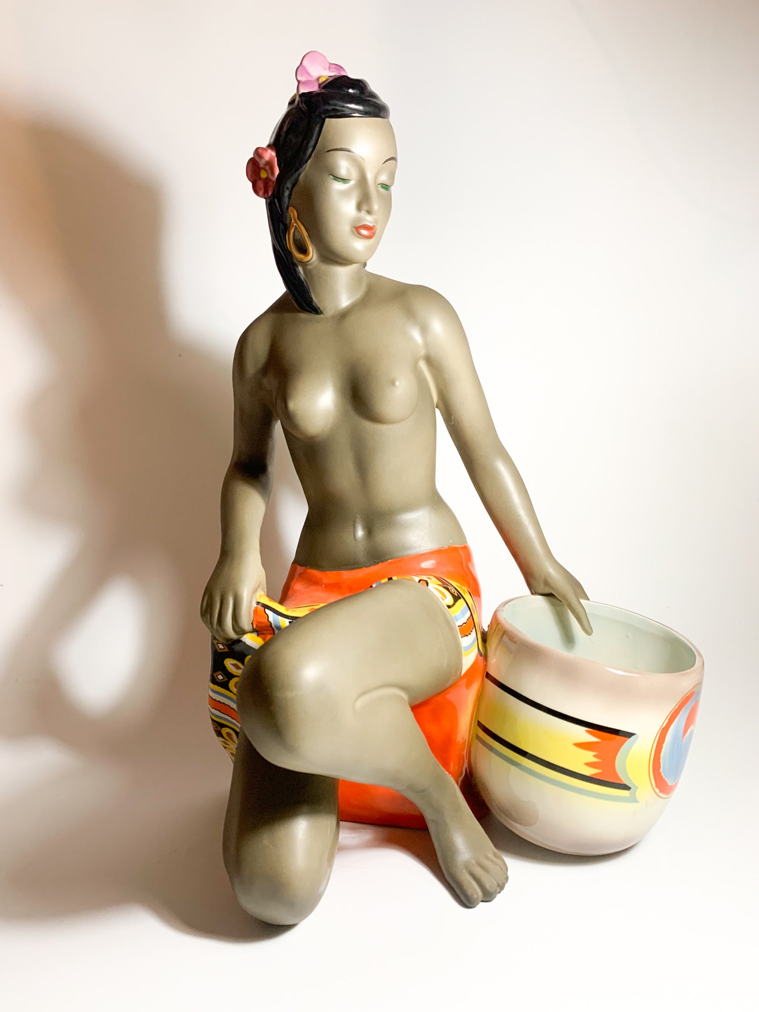 Scultura di Dama Etnica Di C.I.A. Manna Torino Anni 50