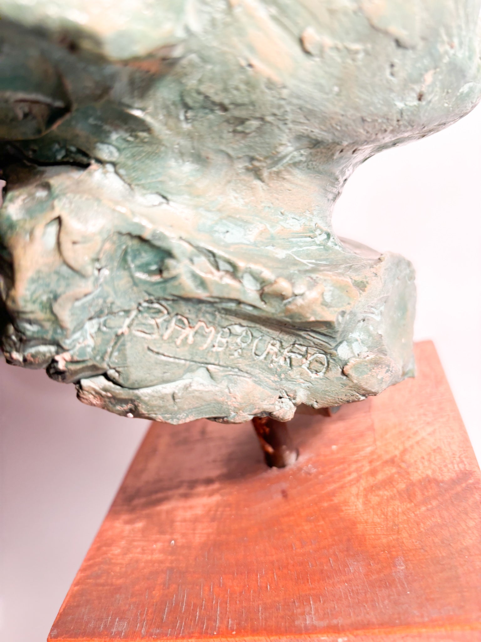 Terracotta Sculpture of a Bust of a Young Man by Bruno Bambacaro, 1970s