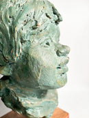 Terracotta Sculpture of a Bust of a Young Man by Bruno Bambacaro, 1970s