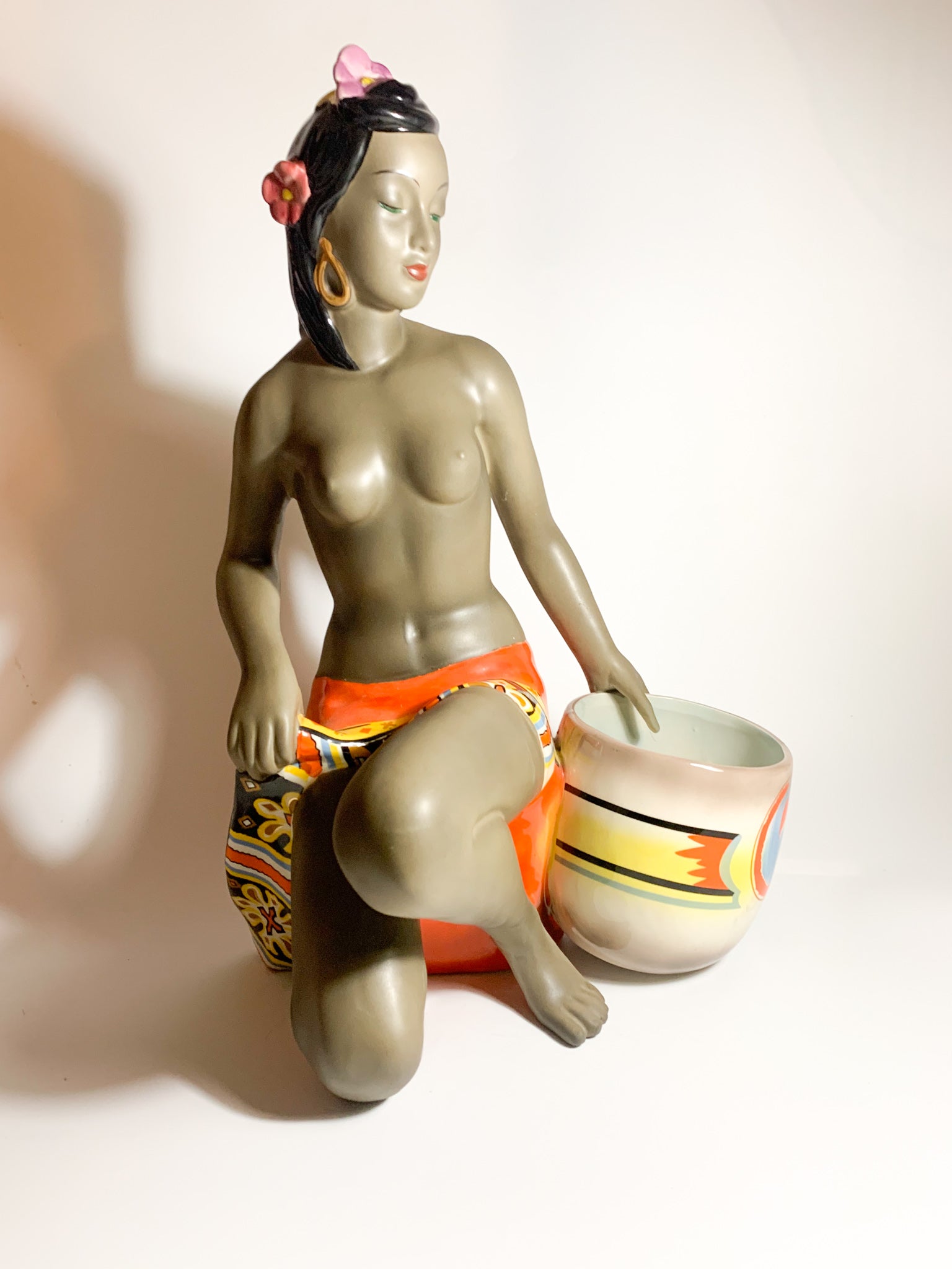 Scultura di Dama Etnica Di C.I.A. Manna Torino Anni 50