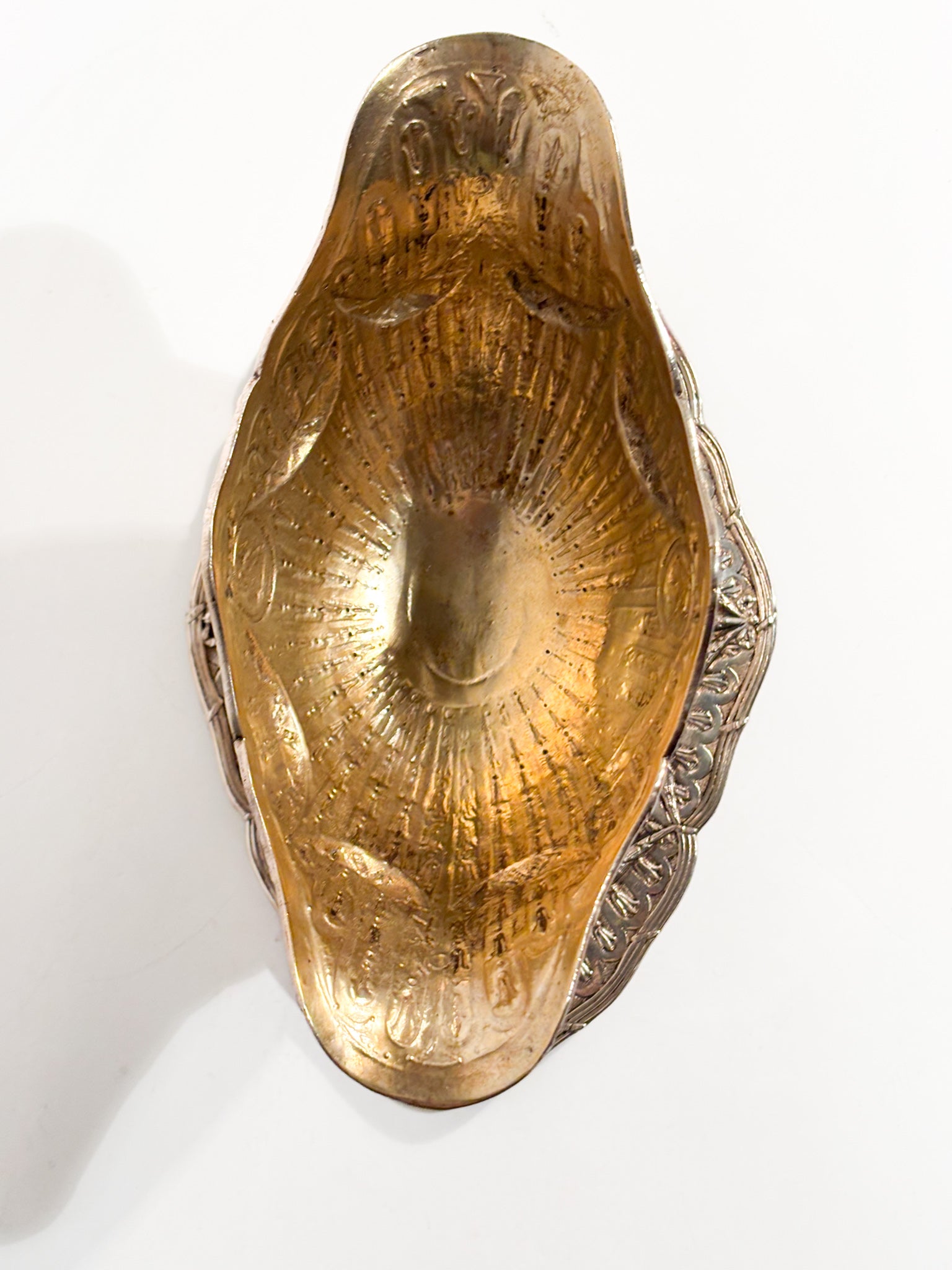 Silver 800 Chiseled Sauceboat XIX - XX Century