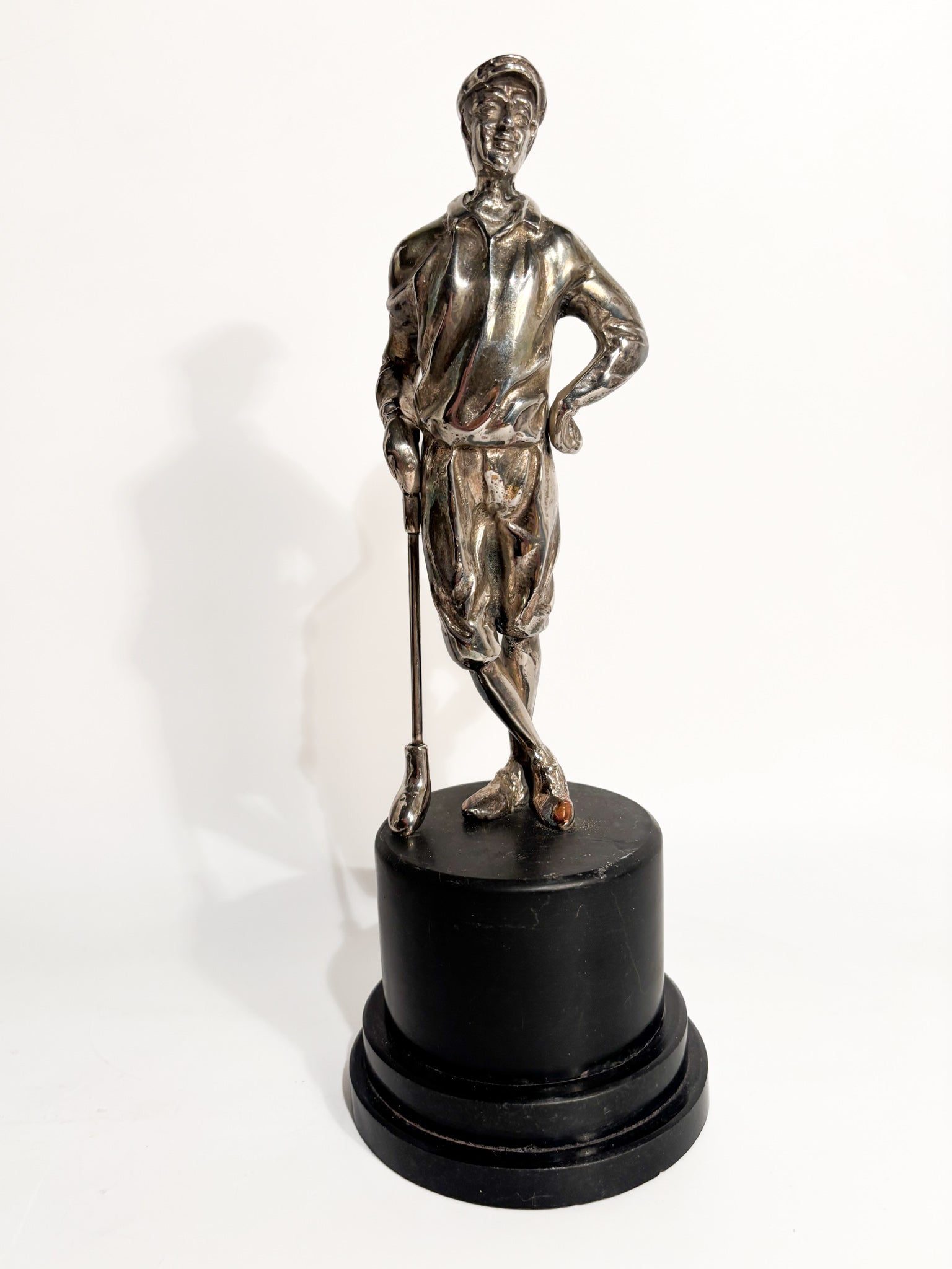 Silver-Plated Golfer Sculpture 1970s