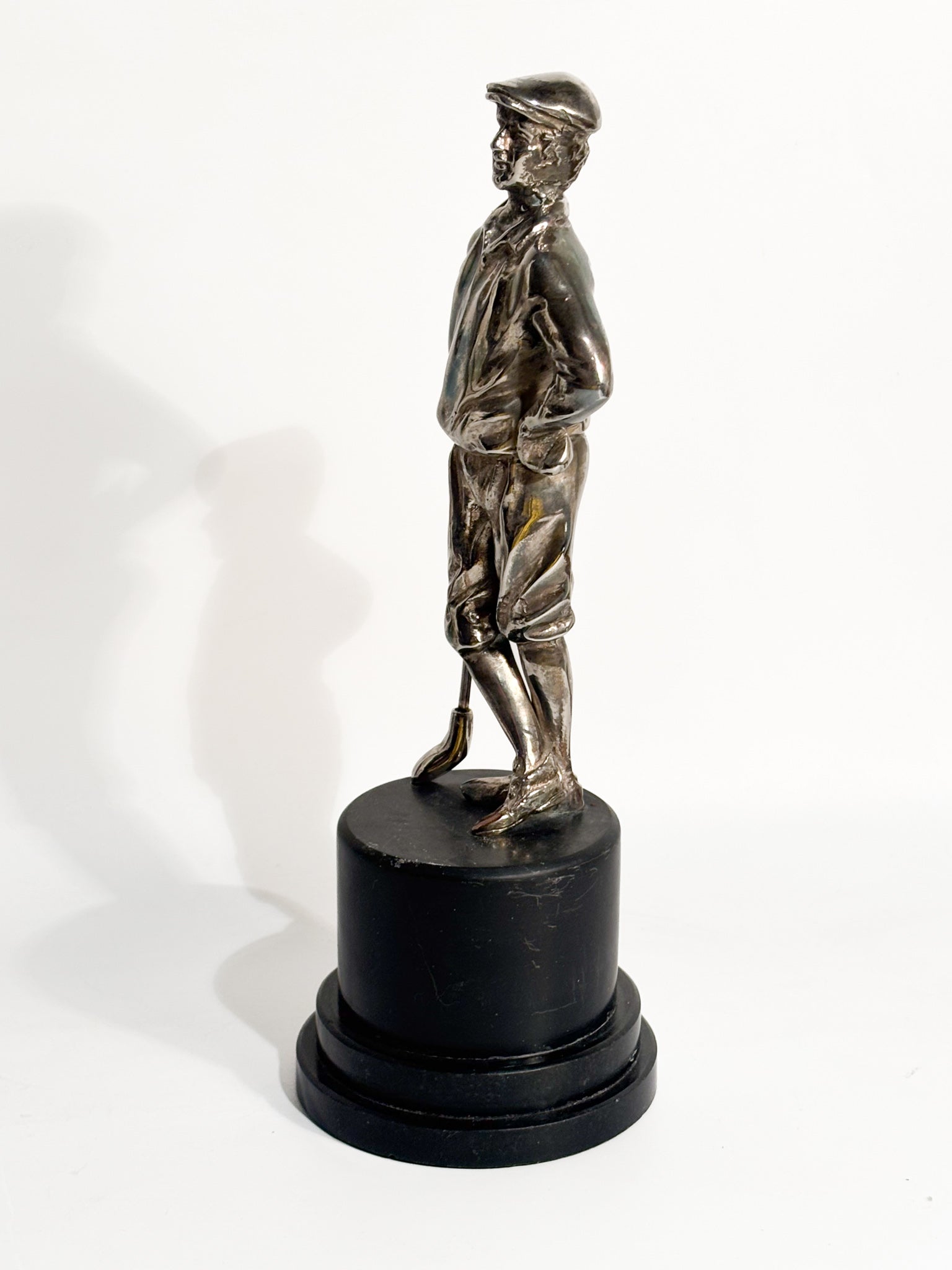 Silver-Plated Golfer Sculpture 1970s