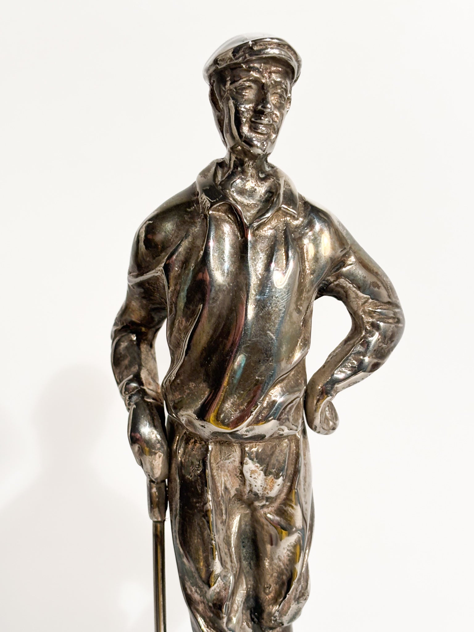 Silver-Plated Golfer Sculpture 1970s