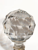 Sfera da Scalinata in Cristallo di Boemia e Base in Ottone XIX Secolo
