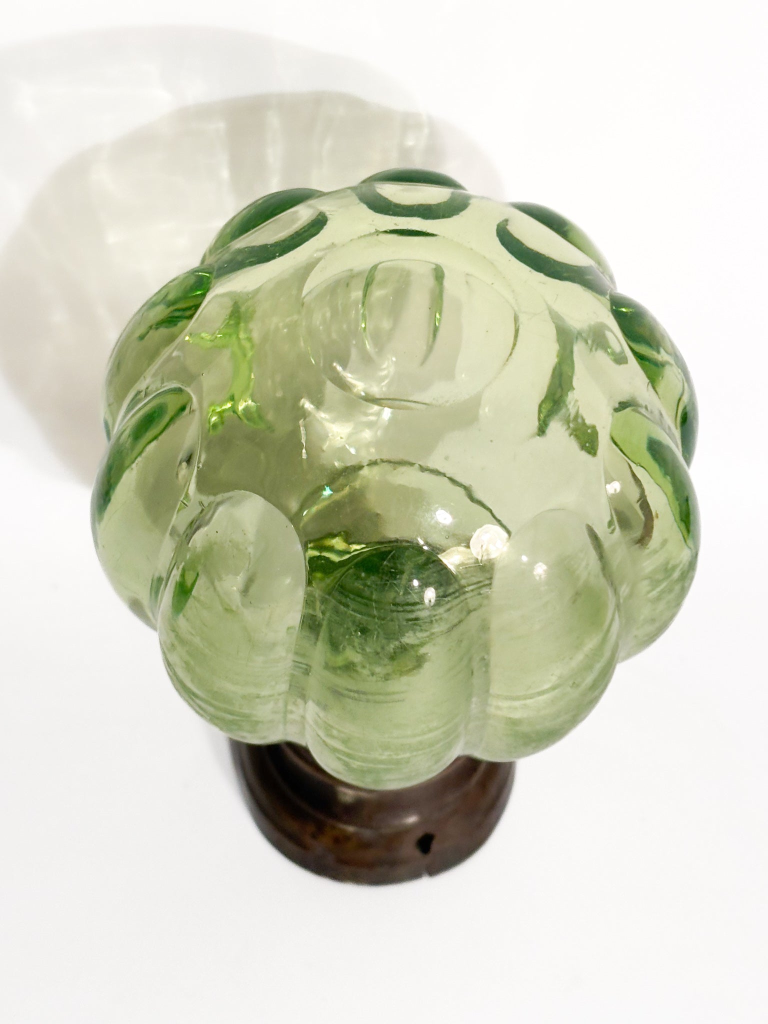 Bohemian Crystal Staircase Sphere with Brass Base 19th Century