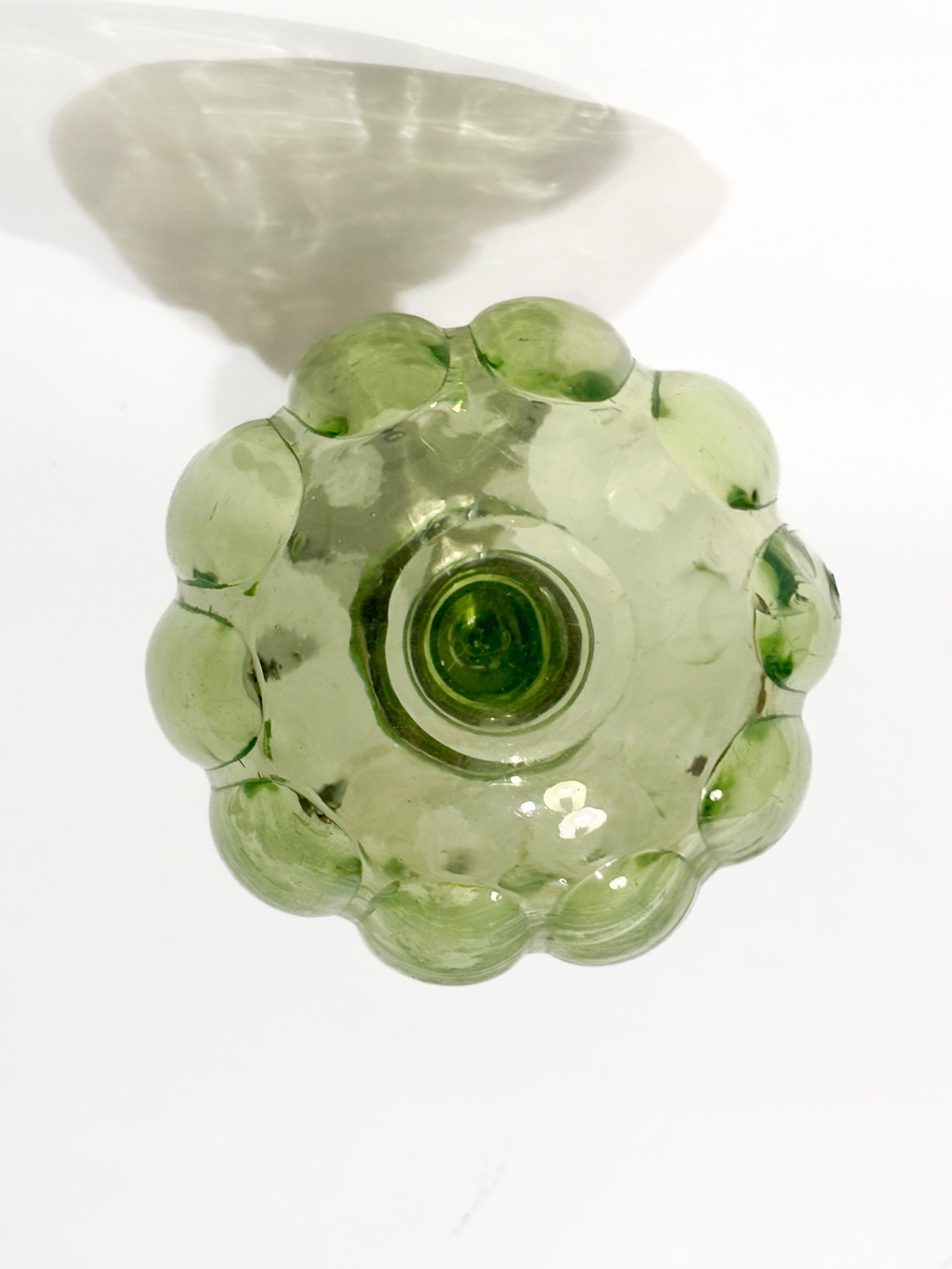 Bohemian Crystal Staircase Sphere with Brass Base 19th Century