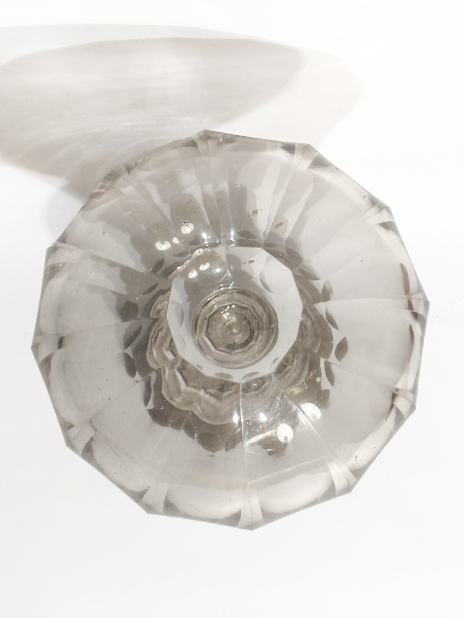 Bohemian Crystal Staircase Sphere with Brass Base 19th Century