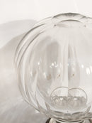 Sfera da Scalinata in Cristallo di Boemia e Base in Ottone XIX Secolo