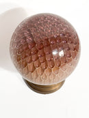 Sfera da Scalinata in Cristallo di Boemia e Base in Ottone XIX Secolo