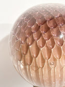 Sfera da Scalinata in Cristallo di Boemia e Base in Ottone XIX Secolo