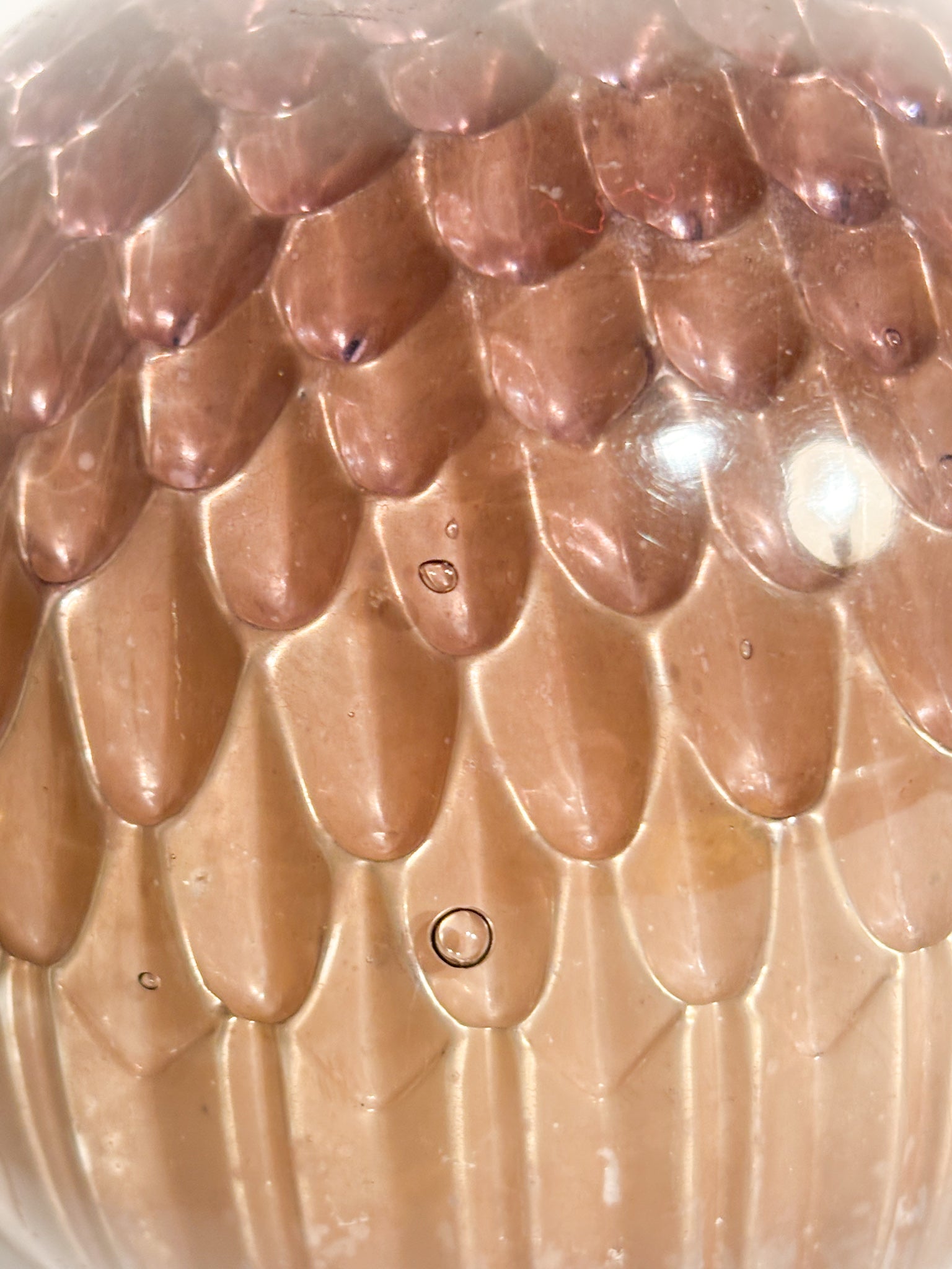 Bohemian Crystal Staircase Sphere with Brass Base 19th Century