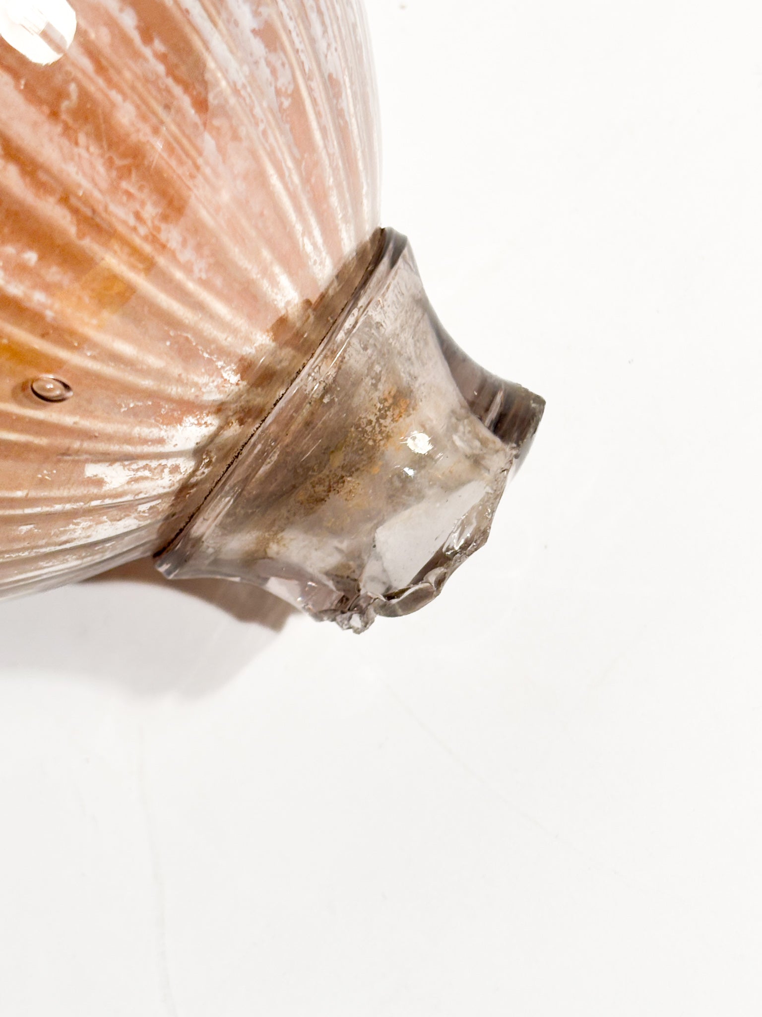 Bohemian Crystal Staircase Sphere with Brass Base 19th Century