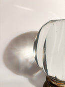 Sfera da Scalinata in Cristallo di Boemia e Base in Ottone XIX Secolo