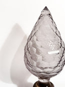 Pigna da Scalinata in Cristallo di Boemia e Base in Ottone XIX Secolo