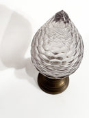 Pigna da Scalinata in Cristallo di Boemia e Base in Ottone XIX Secolo