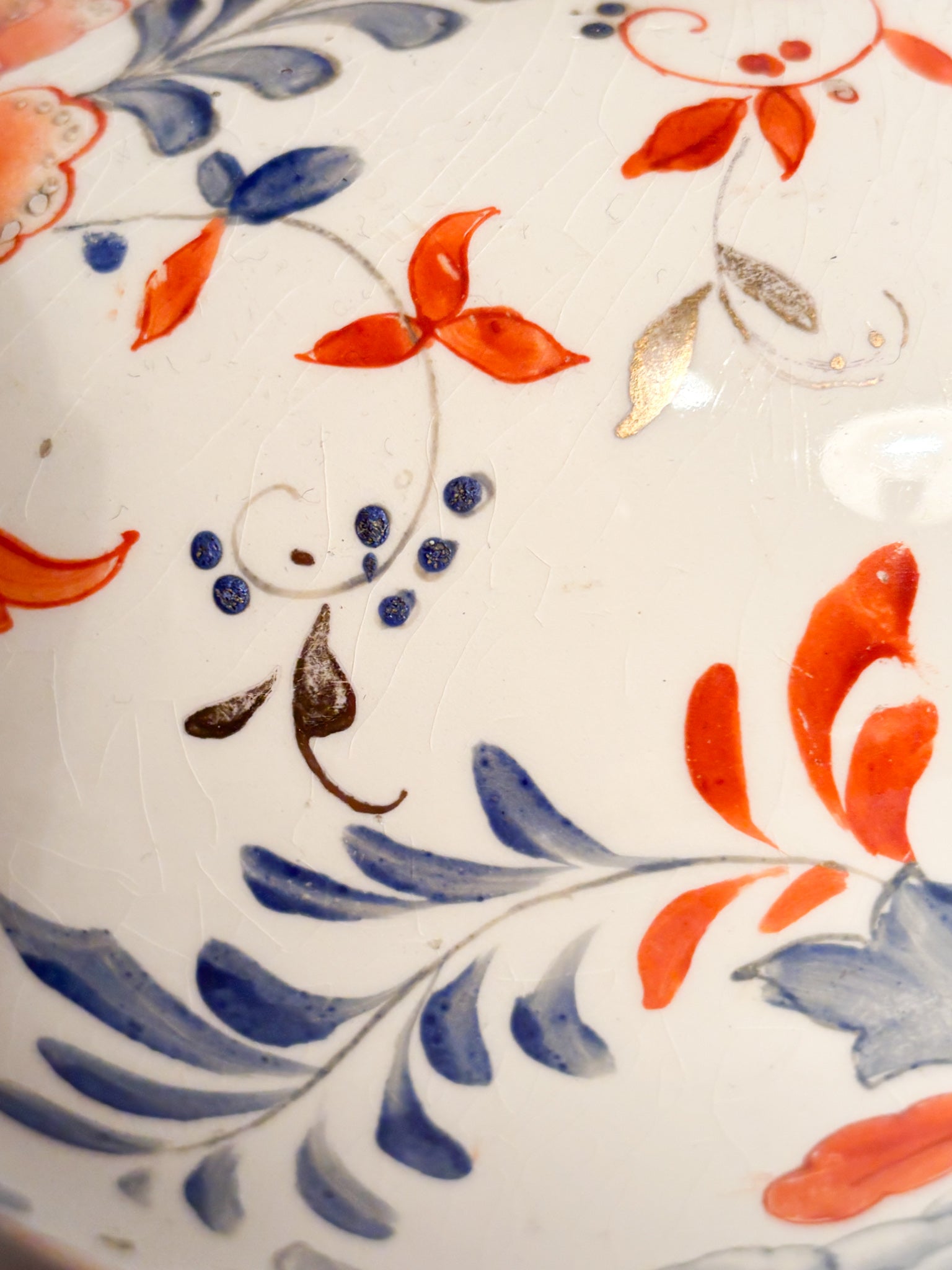 Laveno Ceramic Vase with Hand-Painted Floral Motif 1940s