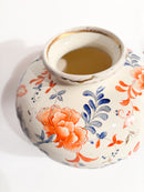 Vaso in Ceramica di Laveno con Motivo Fiorato Dipinto a Mano Anni 40