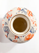 Vaso in Ceramica di Laveno con Motivo Fiorato Dipinto a Mano Anni 40