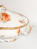 Pair of Limoges Porcelain Soup Tureens Hand-Painted 1960s