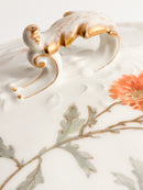 Pair of Limoges Porcelain Soup Tureens Hand-Painted 1960s