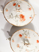 Pair of Limoges Porcelain Soup Tureens Hand-Painted 1960s