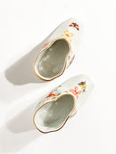 Coppia di Scarpette in Porcellana di Herend Dipinte a Mano Anni 60