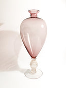 Vaso Veronese in Vetro di Murano Viola e Dorato di Nason Anni 90