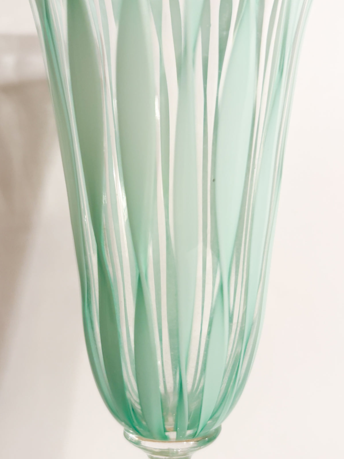 Bicchiere di La Murrina in Vetro di Murano Verde e Foglia d'Oro Anni 70