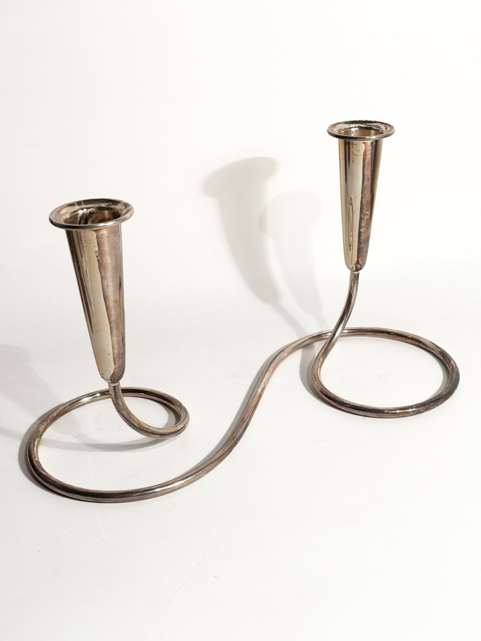 Metal Candle Holder by Günter Kupetz Wagenfeld for WMF 1950s