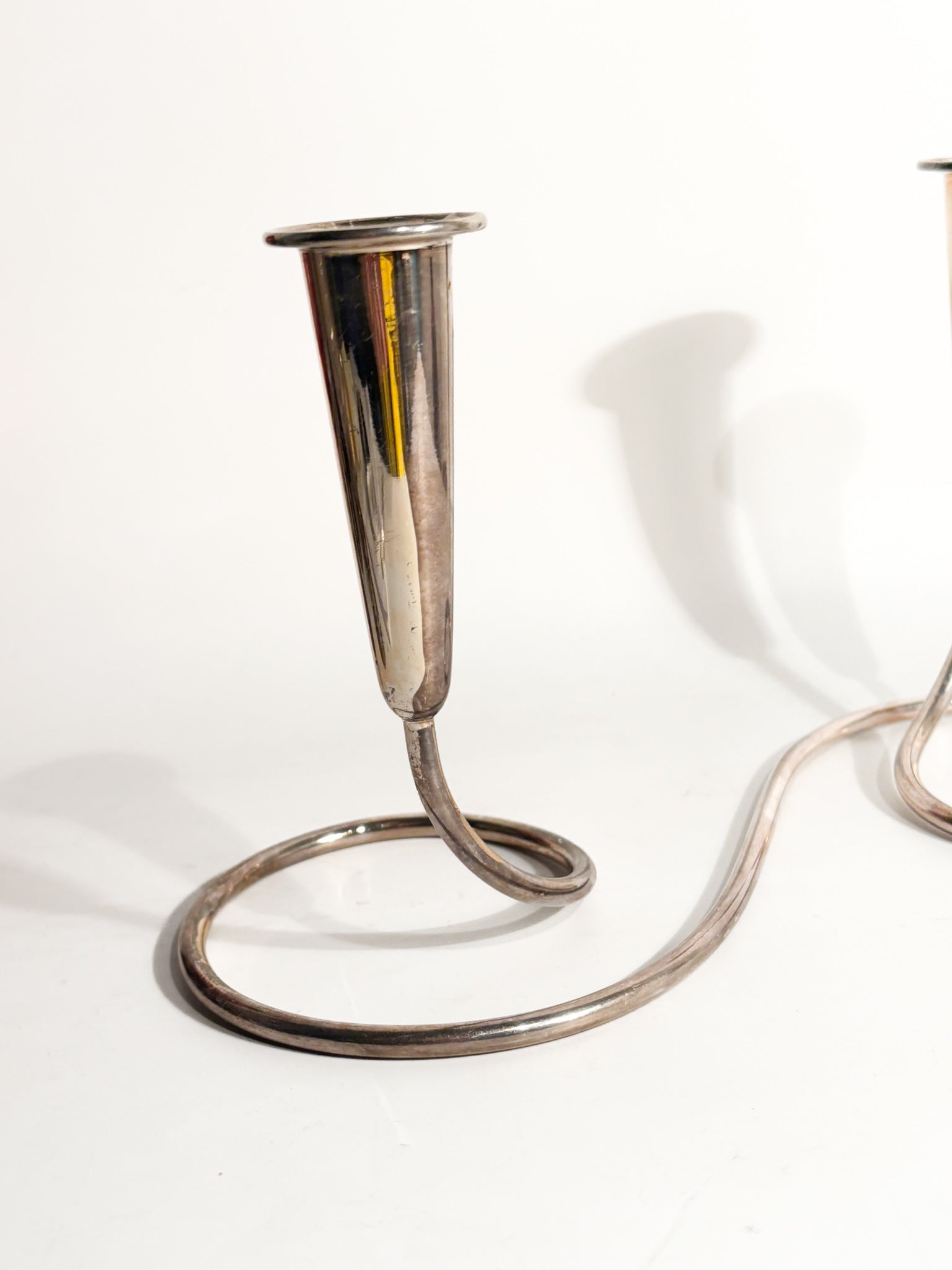 Metal Candle Holder by Günter Kupetz Wagenfeld for WMF 1950s