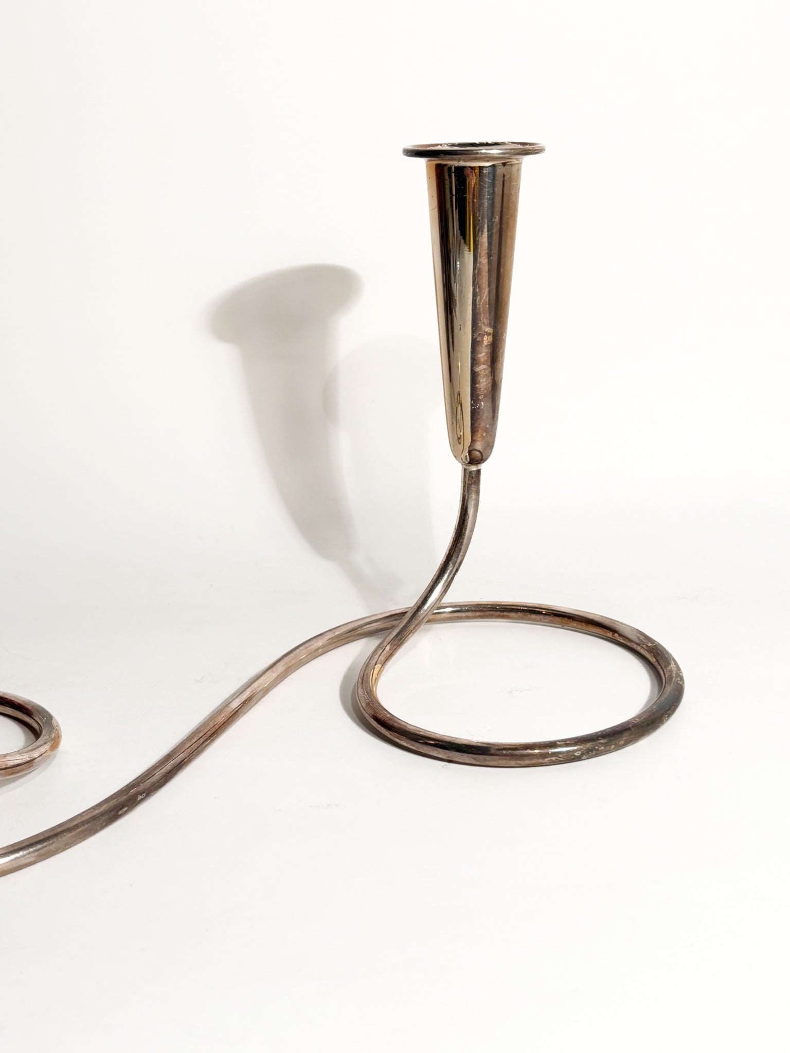 Metal Candle Holder by Günter Kupetz Wagenfeld for WMF 1950s