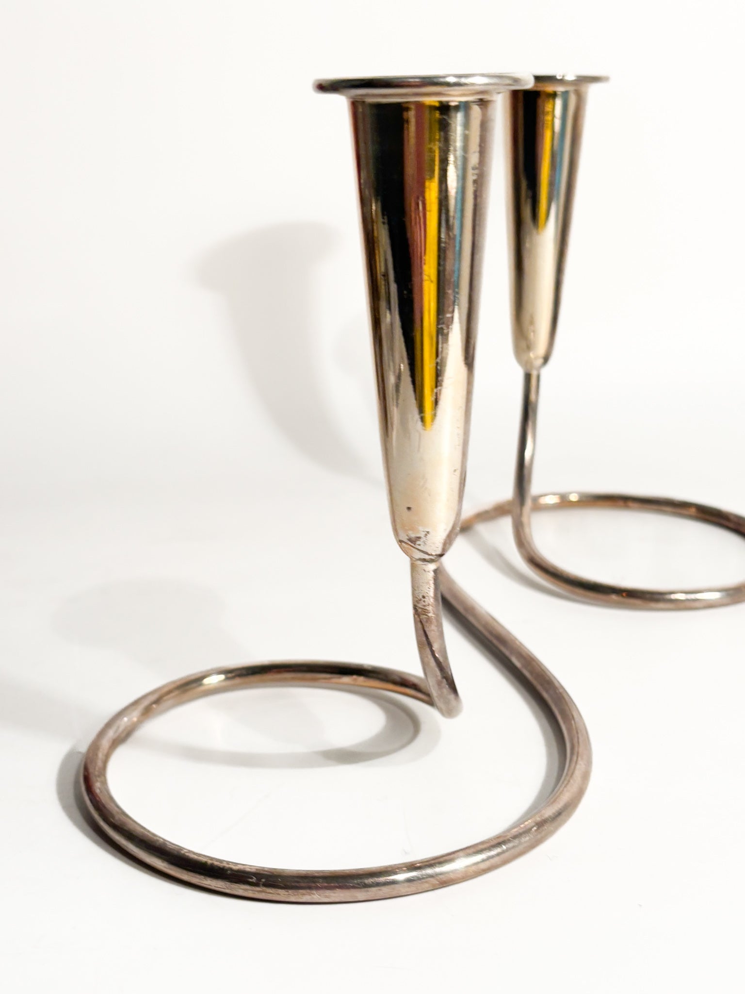 Metal Candle Holder by Günter Kupetz Wagenfeld for WMF 1950s