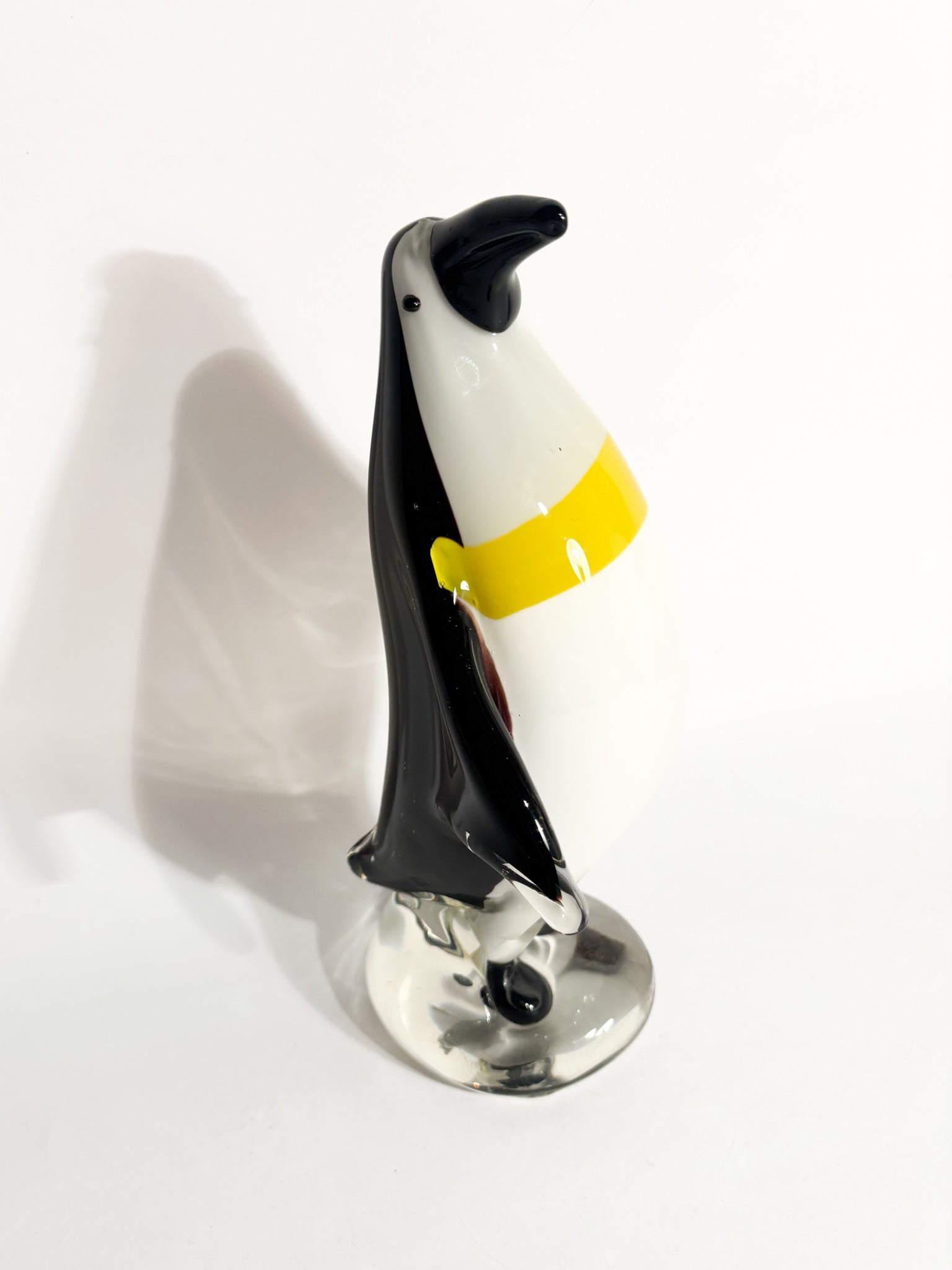 Scultura di Pinguino in Vetro di Murano Anni 80