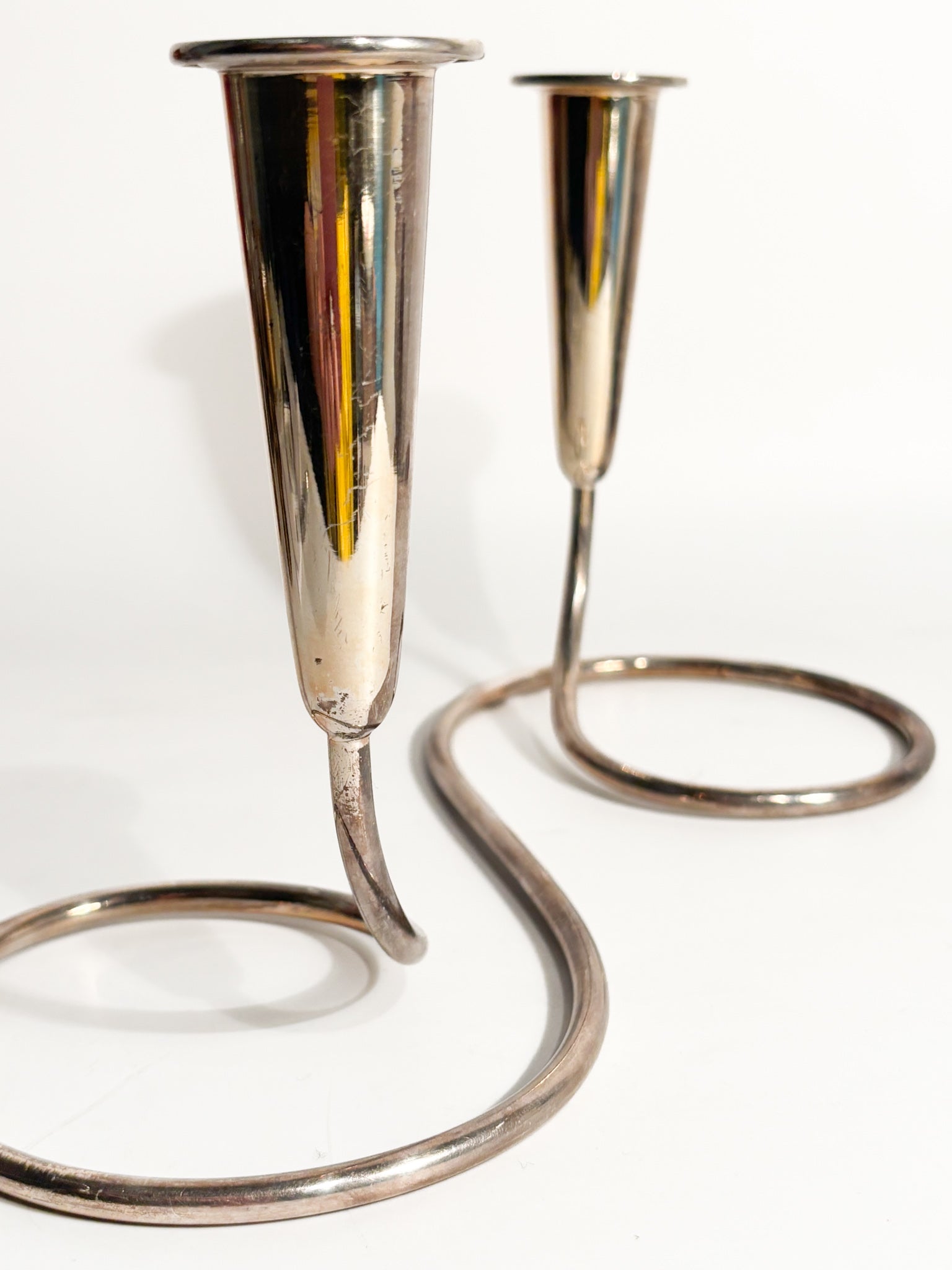 Metal Candle Holder by Günter Kupetz Wagenfeld for WMF 1950s
