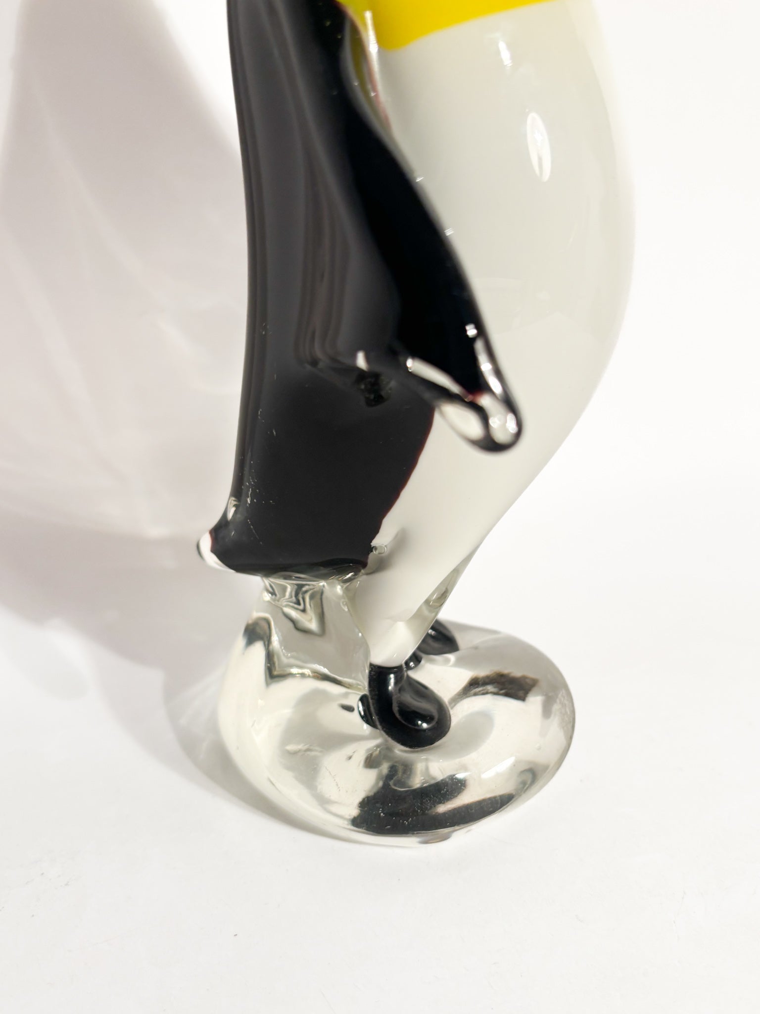 Scultura di Pinguino in Vetro di Murano Anni 80