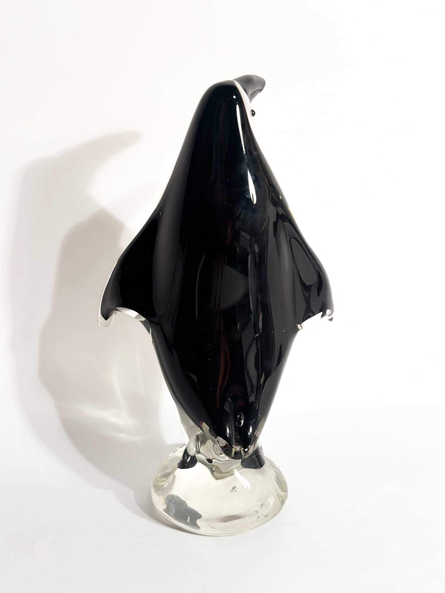 Scultura di Pinguino in Vetro di Murano Anni 80