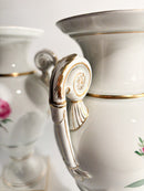 Coppia di Vasi ad Anfora in Porcellana di Meissen Red Rose Primi Novecento