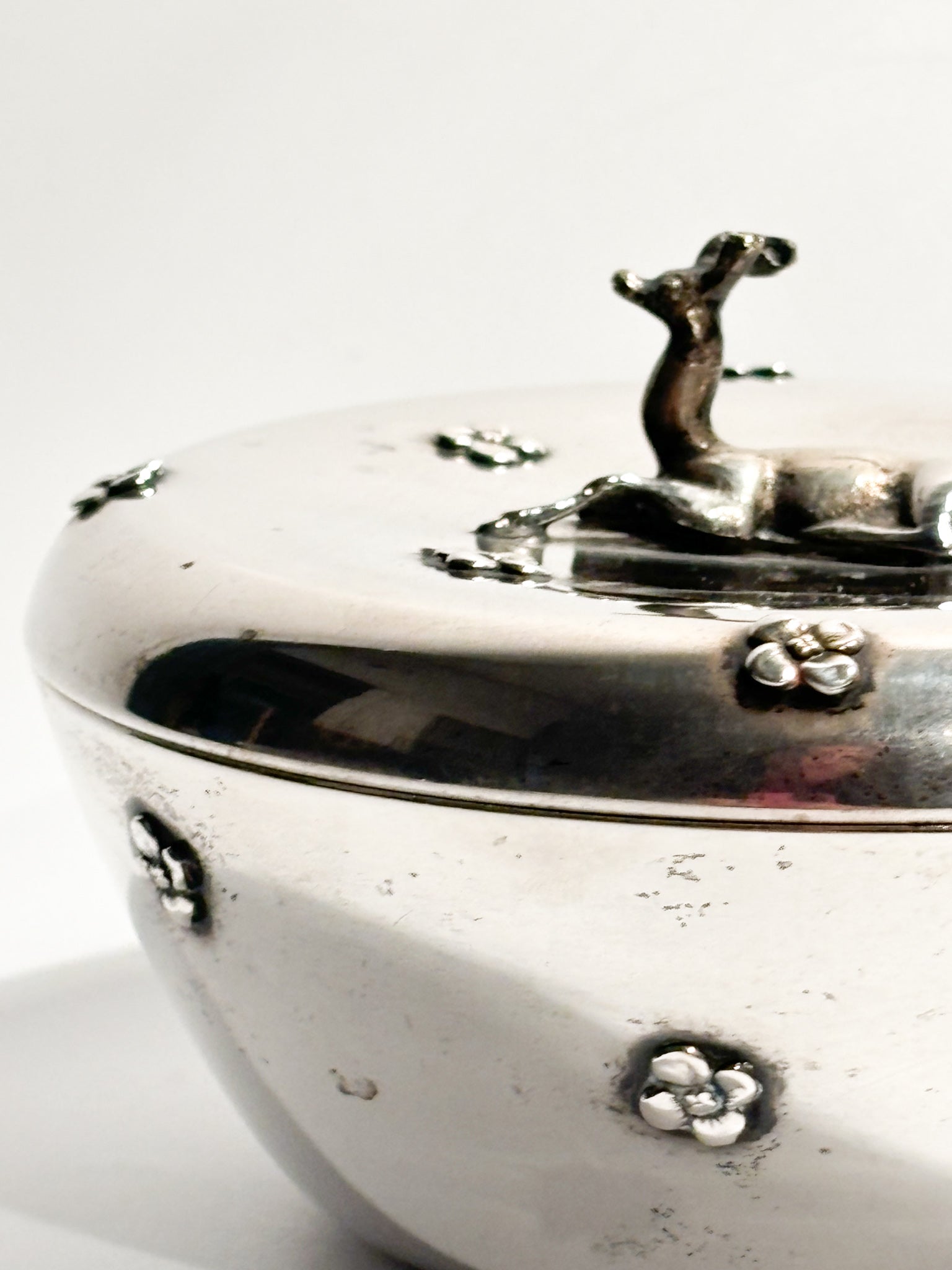 Art Deco Box in 800 Silver, 1930s