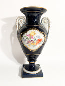 Vaso in Porcellana di Meissen Blu Cobalto Oro e Policromia del 1800