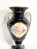 Vaso in Porcellana di Meissen Blu Cobalto Oro e Policromia del 1800