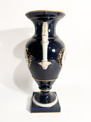 Vaso in Porcellana di Meissen Blu Cobalto Oro e Policromia del 1800