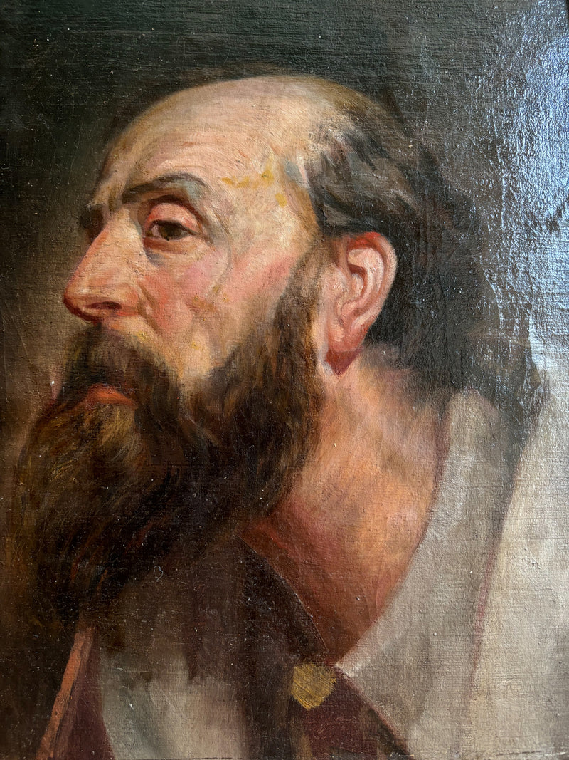 Male Portrait Oil on Canvas Early Twentieth Century